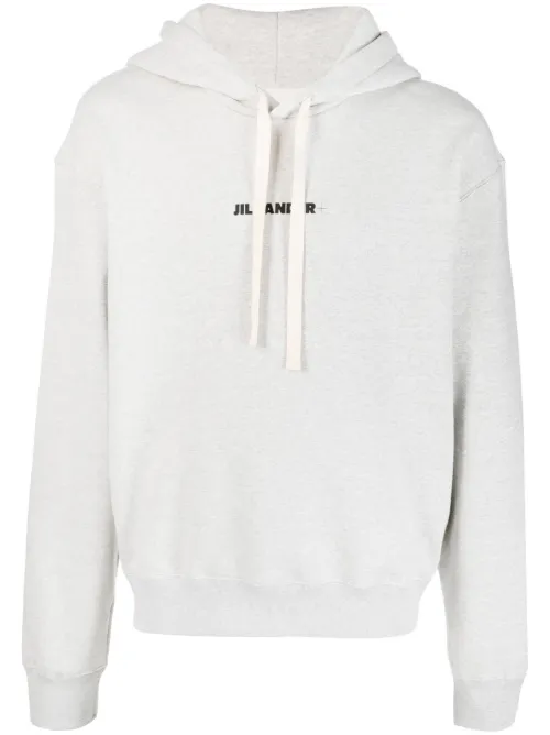 Hoodie en coton à logo imprimé - Jil Sander - Modalova