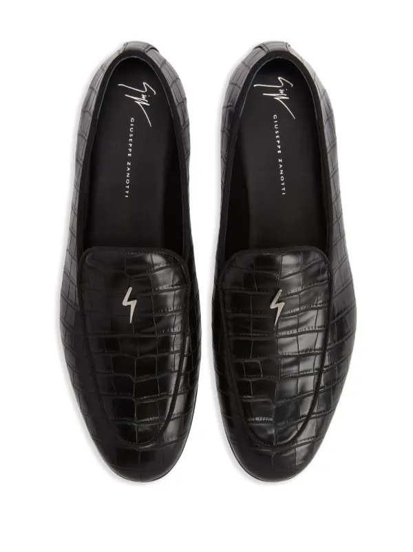 Giuseppe Zanotti Rudolph Leather Loafers | Black | FARFETCH