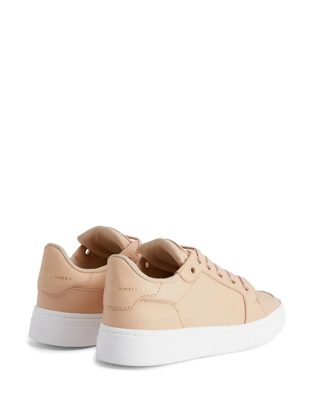 Calf-Leather Lace-Up Sneakers