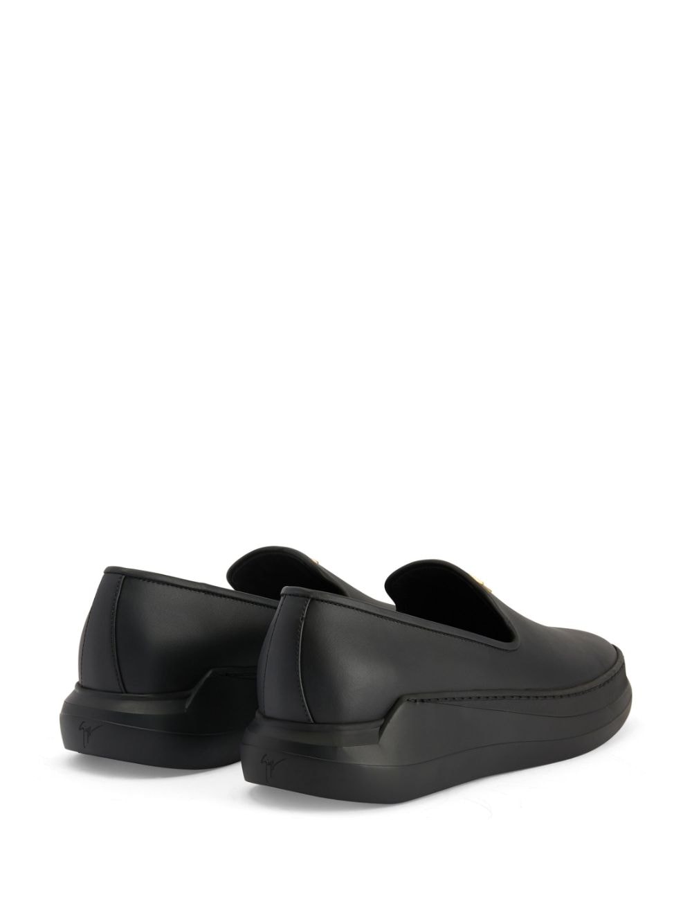 Shop Giuseppe Zanotti Conley Leather Loafers In Black