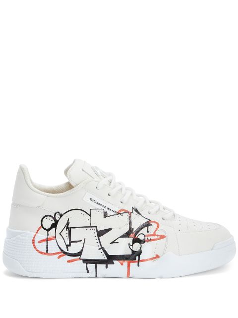 Giuseppe Zanotti Talon graffiti-print low-top sneakers