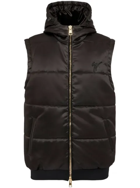 Giuseppe Zanotti logo-embroidered padded vest