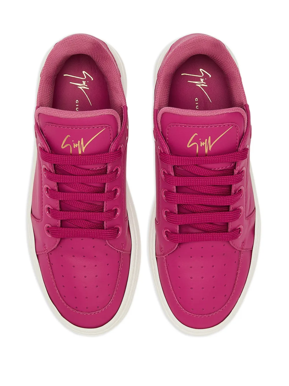 Giuseppe Zanotti calf-leather lace-up sneakers Pink
