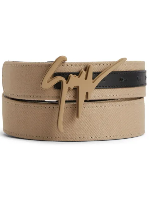 Giuseppe Zanotti logo-buckle cotton belt