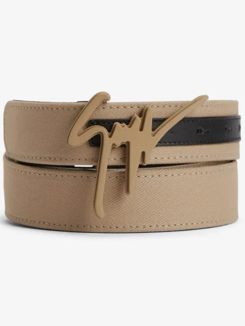 Giuseppe Zanotti cinturón Giuseppe con letras del logo 