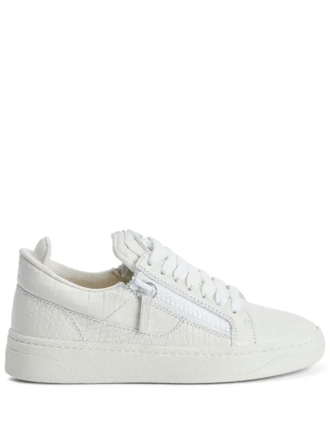 Giuseppe Zanotti embossed crocodile-effect sneakers