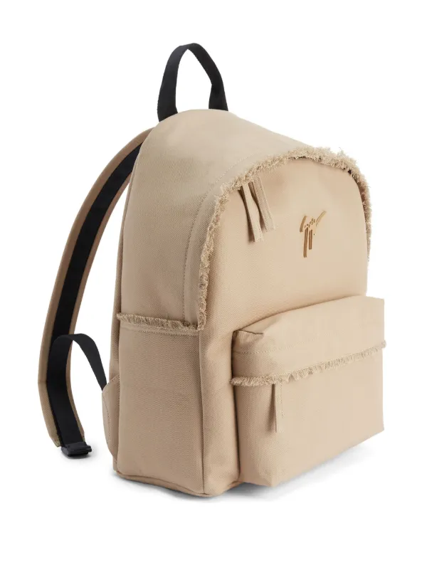 giuseppe zanotti mini backpack Metallic Gold Double Pocket 80mm Made in Italy Giuseppe Zanotti Bud logo-plaque backpack