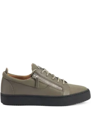 Giuseppe Zanotti Frankie check-pattern double-zip low-top Sneakers