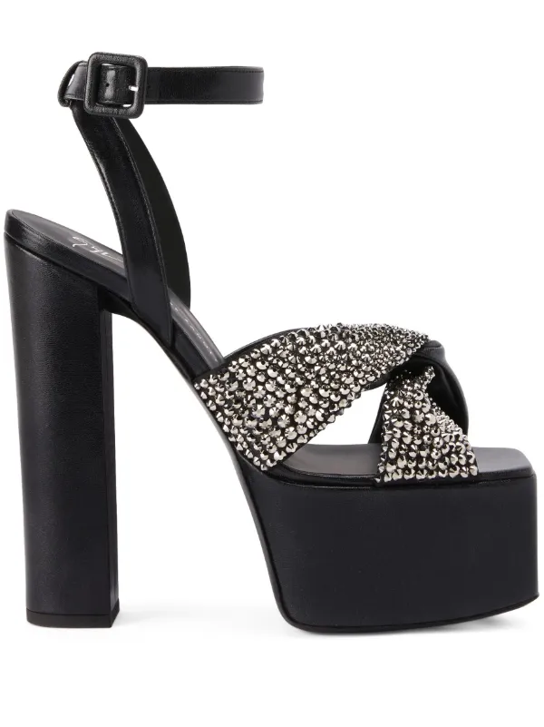 Giuseppe Zanotti Souree 150mm crystal-embellished Sandals | Black