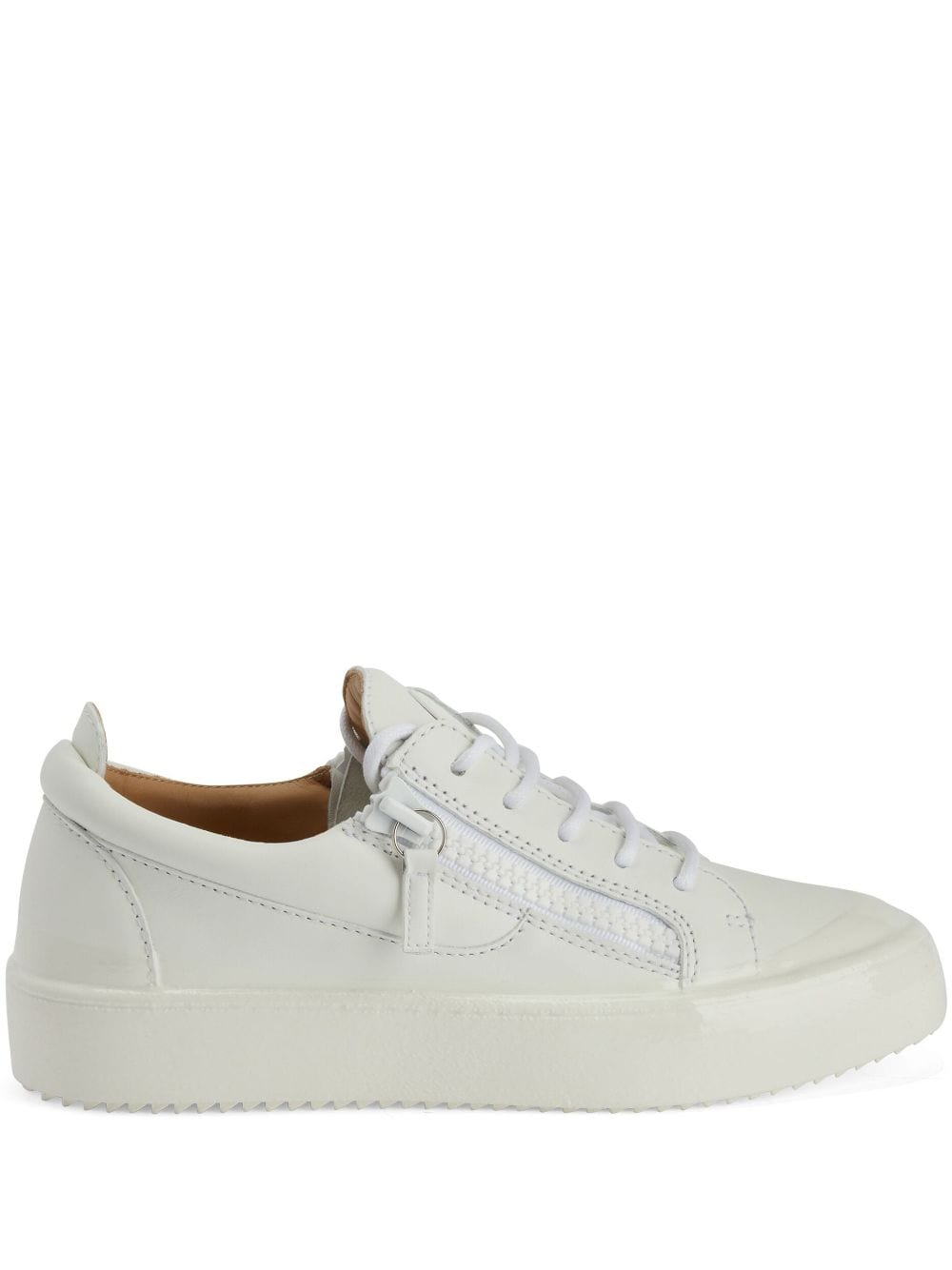 Shop Giuseppe Zanotti Gail Match Low-top Leather Sneakers In White