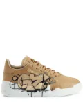 Giuseppe Zanotti Talon logo-plaque leather sneakers - Neutrals