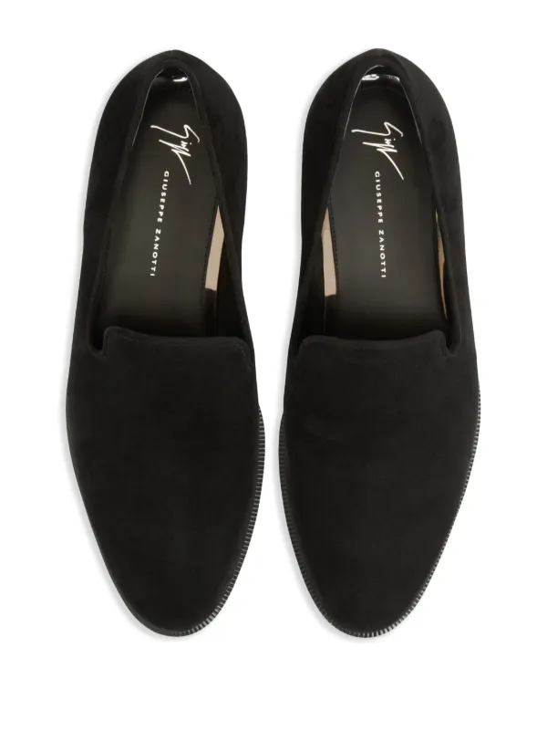 Giuseppe Zanotti Gatien Suede Loafers | Black | FARFETCH display picture 1