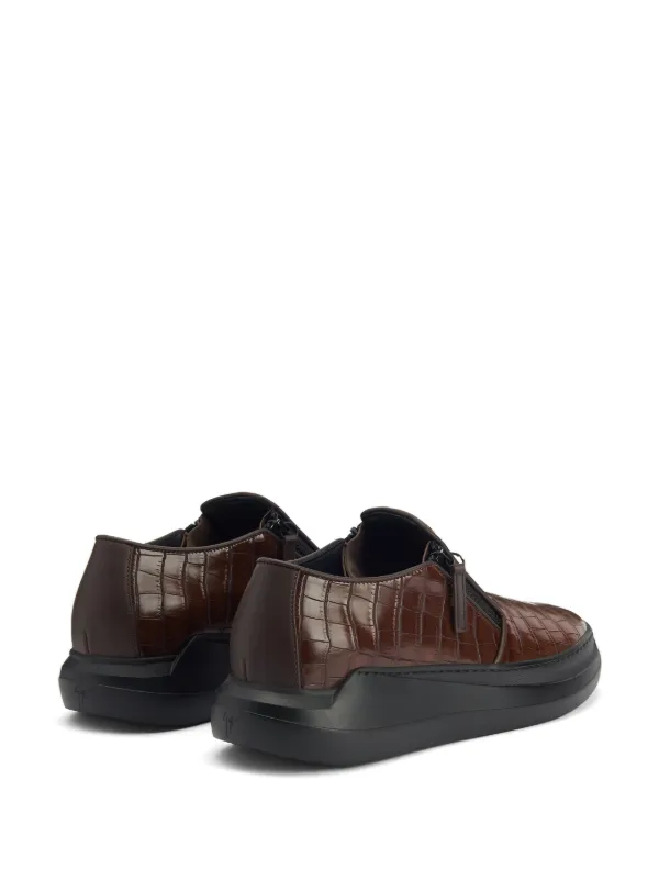 Giuseppe zanotti crocodile leather trainers hotsell