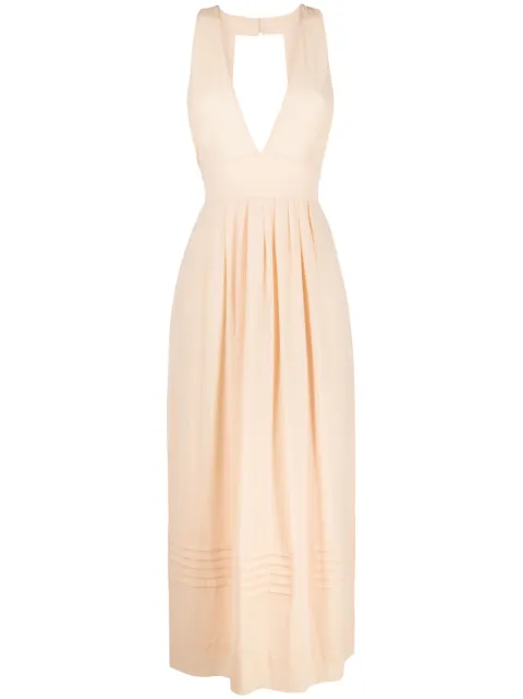 See by Chloé vestido de georgette plisado