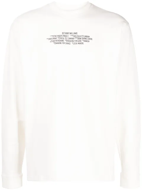 Bethany Williams playera manga larga con logo estampado