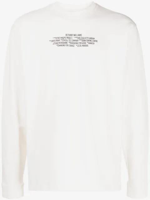 Bethany Williams logo-print long-sleeved T-shirt