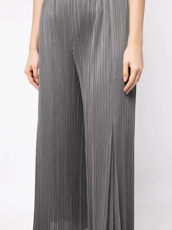 Pleats Please Issey Miyake Flick Pleated wide-leg Trousers - Farfetch