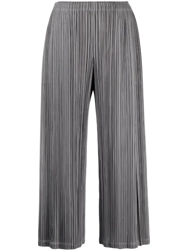 Pleats Please Issey Miyake Flick Pleated wide-leg Trousers - Farfetch