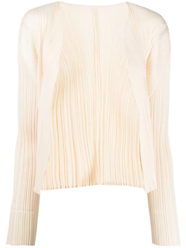 Pleats Please Issey Miyake Cropped Plissé Cardigan - Farfetch