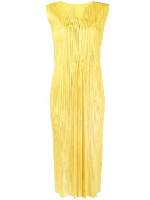 Pleats Please Issey Miyake Monthly Colors April plissé midi dress