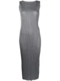 Pleats Please Issey Miyake sleeveless pleated midi dress - Grey