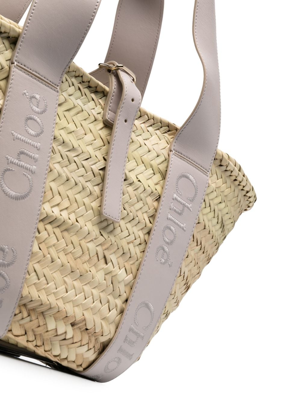 Chloé Chloe Sense Rafia Bucket Bag In Grey | ModeSens