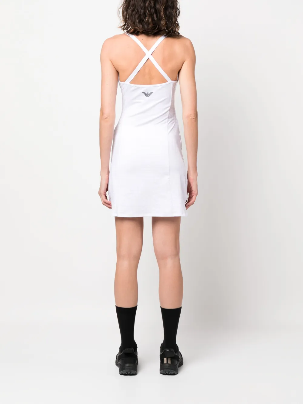 Ea7 Logoprint Tennis Dress In White ModeSens