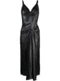 Maison Margiela moiré-effect midi dress - Black