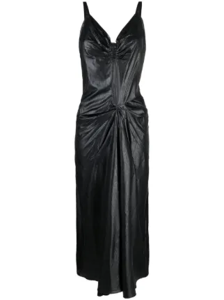 Maison Margiela Abito Midi Moiré | Nero | FARFETCH IT