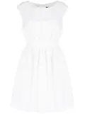 Paule Ka boat-neck flared dress - White