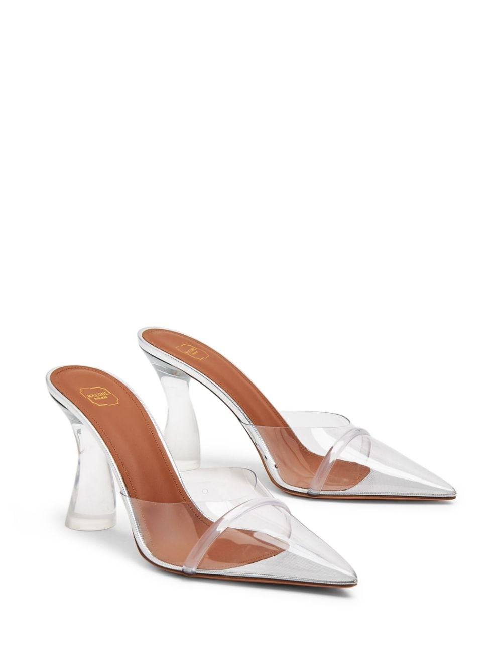 Shop Malone Souliers 90mm Pointed-toe Mules In White
