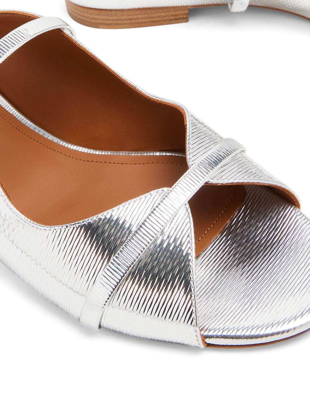 Shop Malone Souliers Metallic-effect Flat Sandals In Silver
