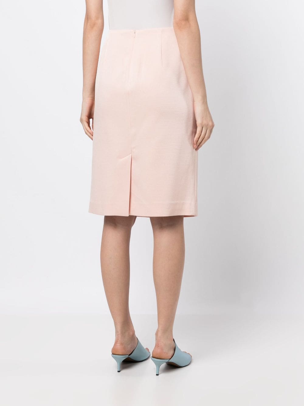 Shop Paule Ka High-waisted Pencil Skirt In Neutrals