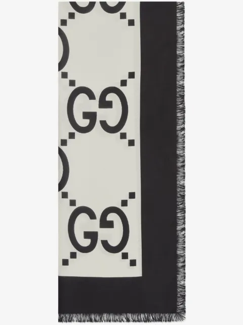 Gucci GG all-over logo silk scarf