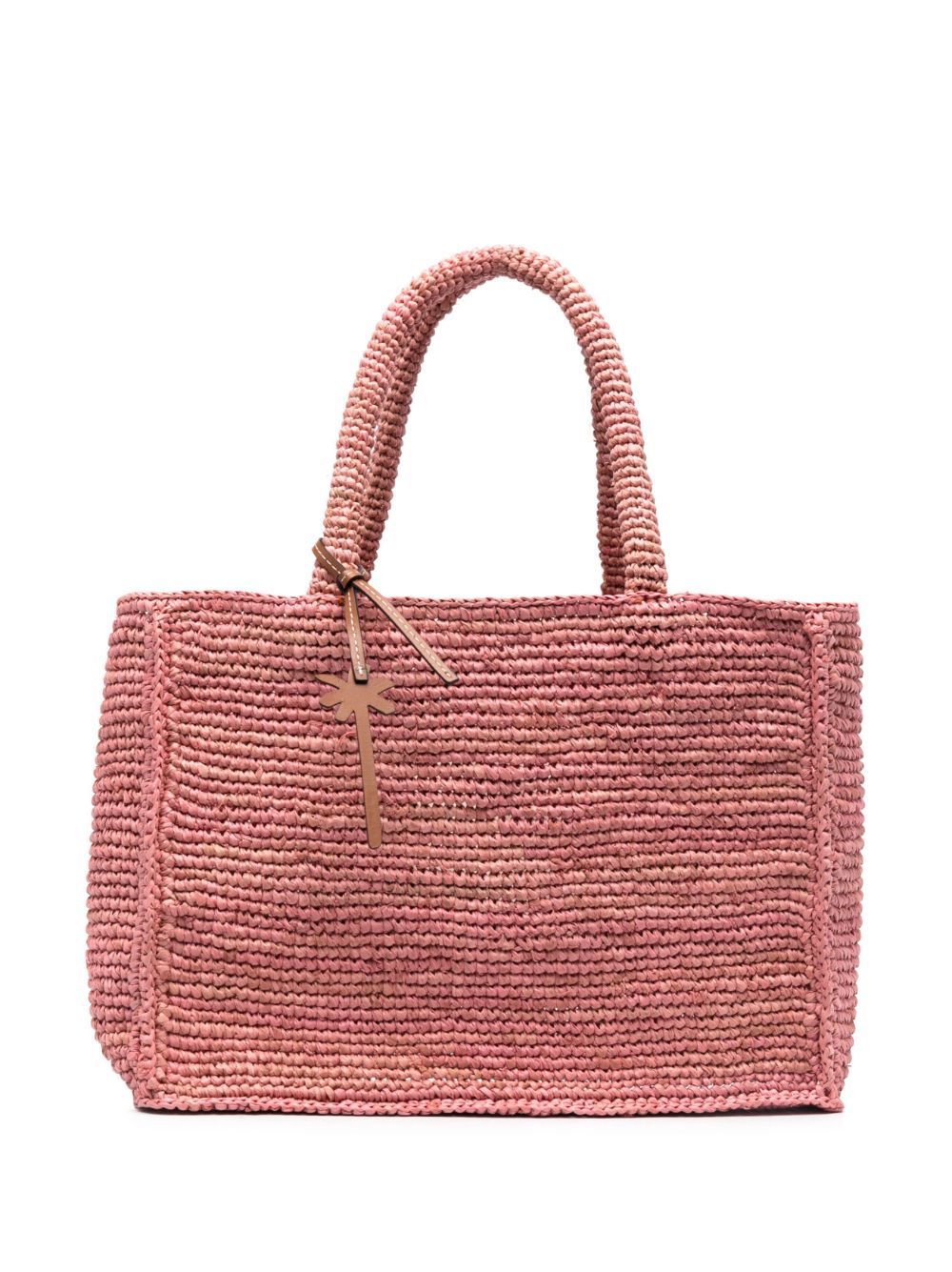 medium Sunset raffia tote bag