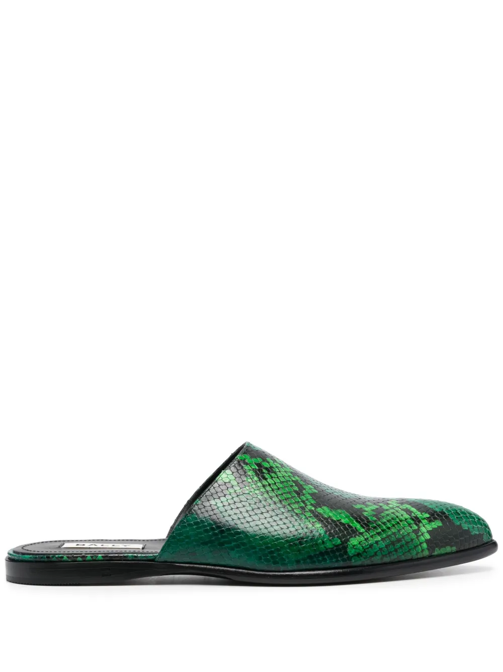 Bally snakeskin effect Leather Slippers Farfetch