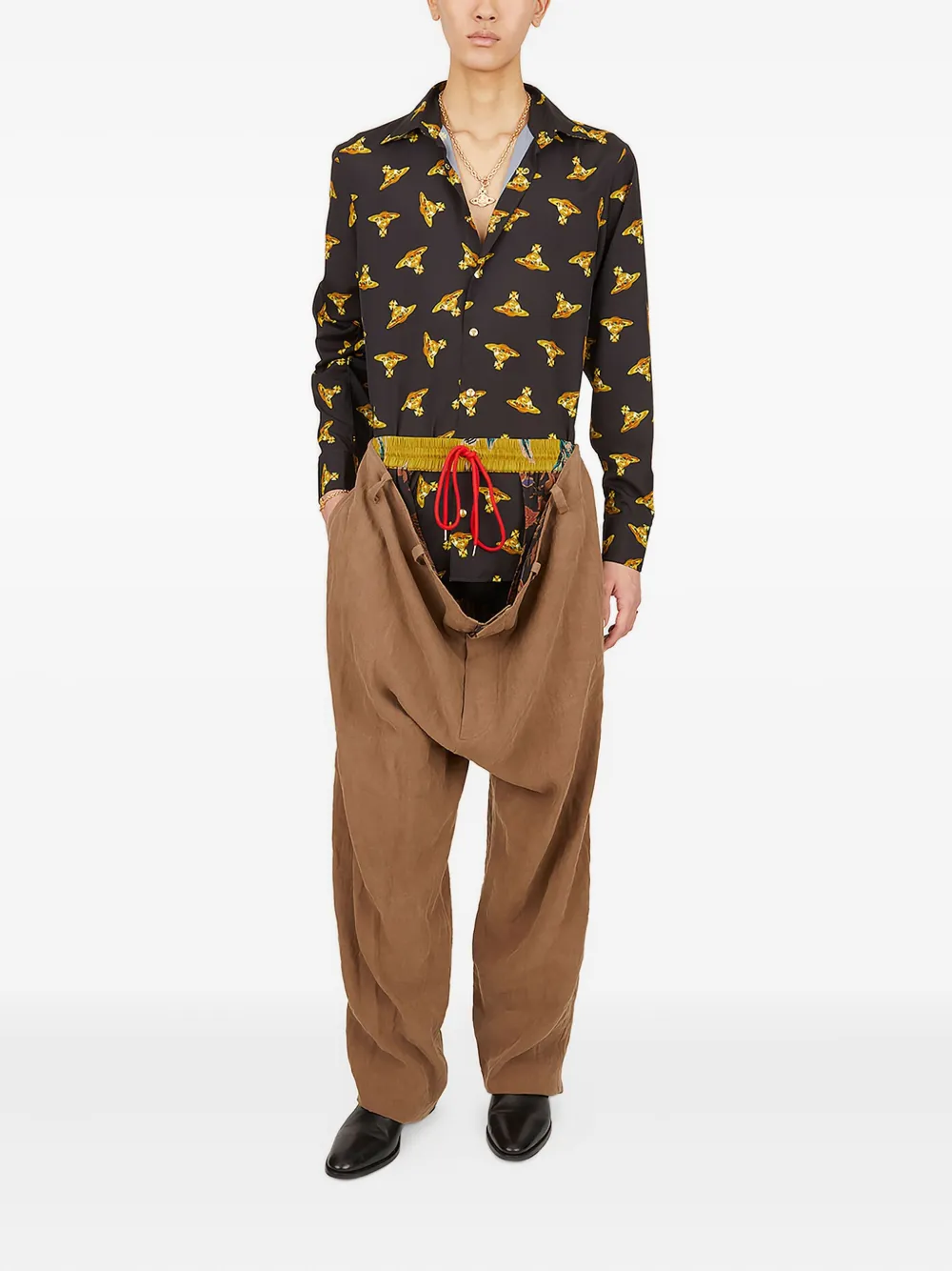 Vivienne Westwood Regular broek met trekkoord Bruin