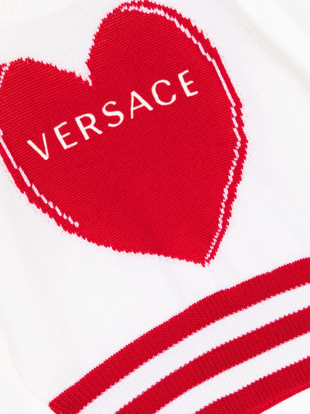Shop Versace Logo-embroidered Wool Jumper In White
