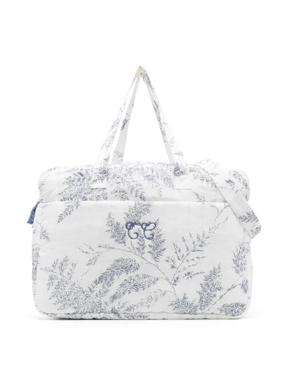 Tartine Et Chocolat Feuillage Floral-print Changing Bag In White