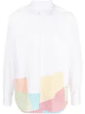 Comme des Garçons Homme Plus geometric-print cotton shirt - White