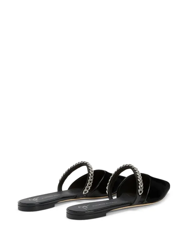 Giuseppe Zanotti Laurette chain-link Detailing Mules | Black