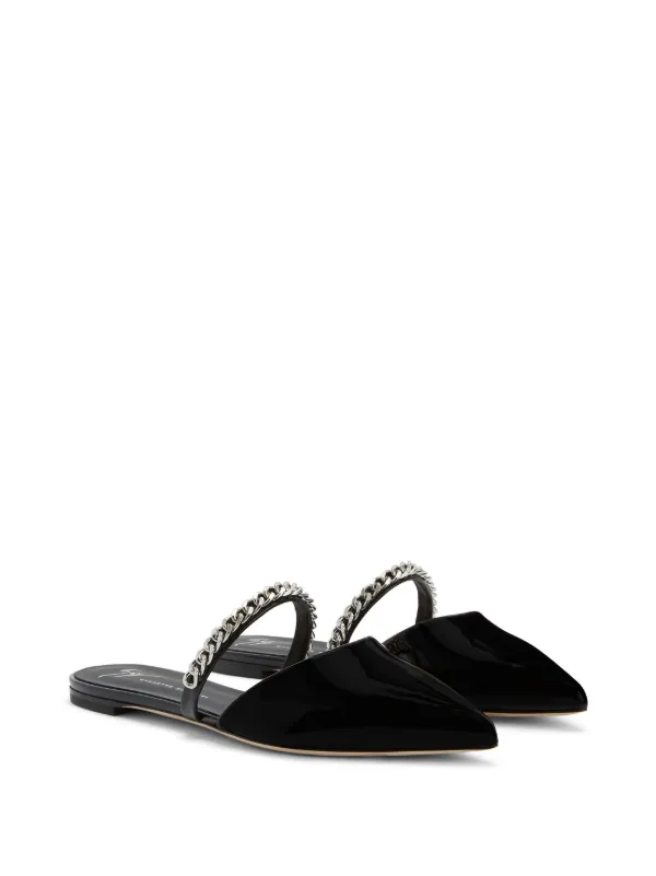 Giuseppe Zanotti Laurette chain-link Detailing Mules | Black