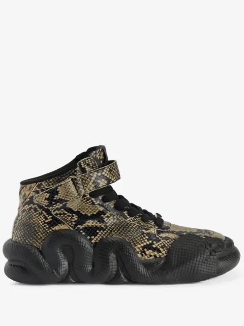 Giuseppe Zanotti Cobras snake-effect leather mid-top sneakers