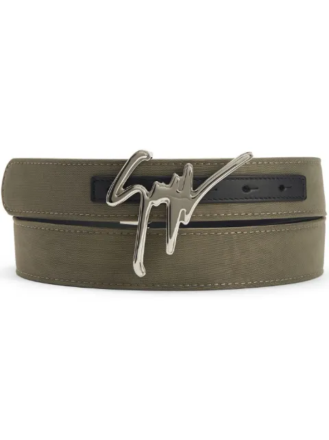 Giuseppe Zanotti cinturón Giuseppe con letras del logo 