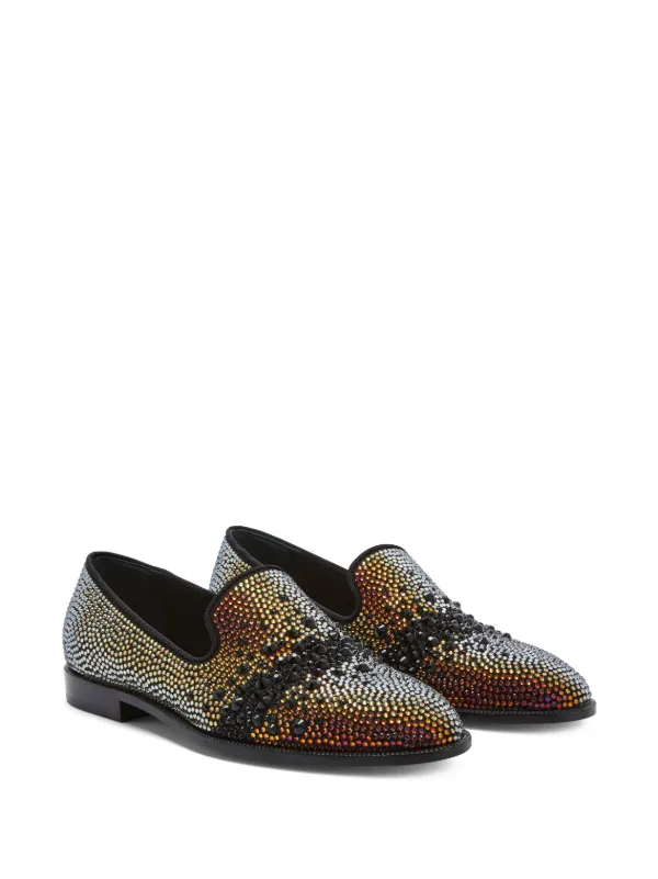 Giuseppe Zanotti Black, Silver & Gold Crystal-Embellished Loafers GIUSEPPE ZANOTTI Lewis Crystal Loafers | 45 – More Than You  main image 3