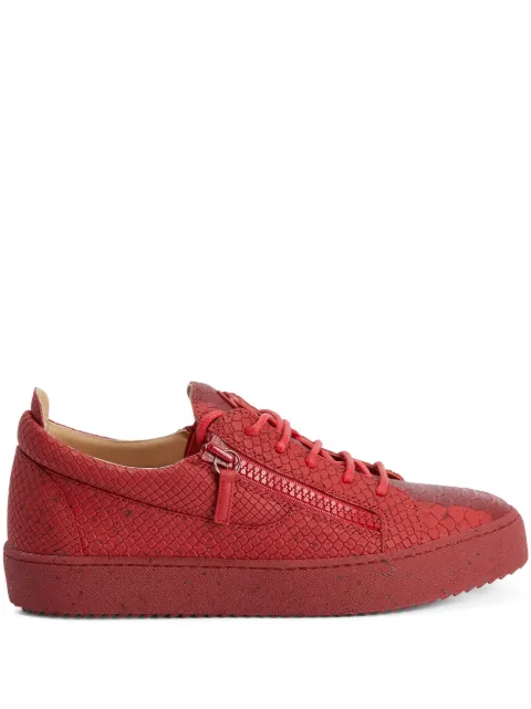 Giuseppe Zanotti Frankie snakeskin-effect low-top leather sneakers