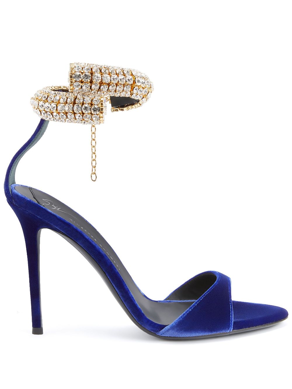 Giuseppe Zanotti Intriigo Bijoux Velvet Sandals - Farfetch