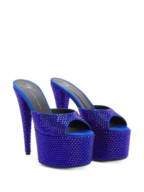 8万新品ザノッティビジュー Giuseppe Zanotti GZ Aida 150mm ビジュートリム サンダル