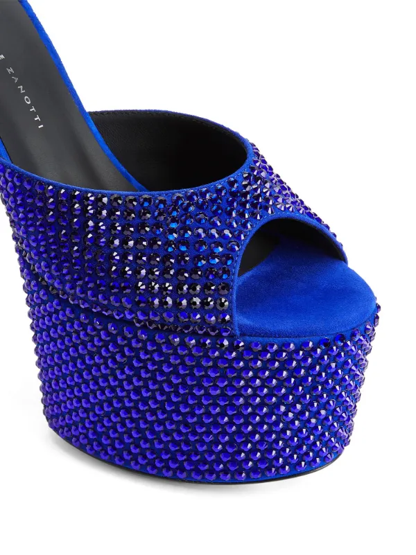 ジュゼッペザノッティ　ビジューサンダル Giuseppe Zanotti Ring ビジュートリム サンダル | ブラック