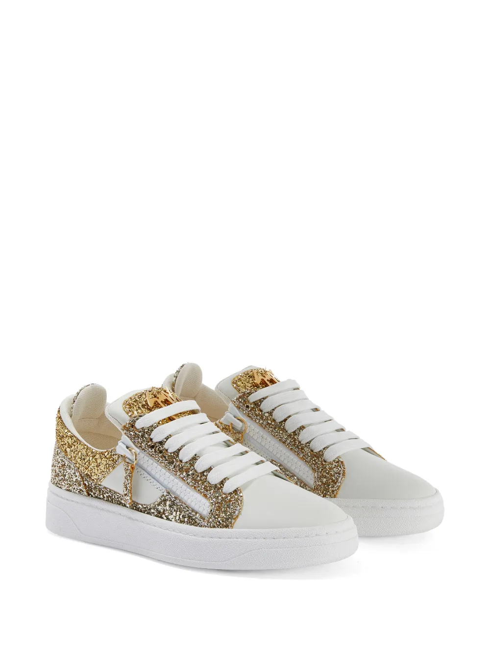 Giuseppe Zanotti Sneakers met glitter Goud
